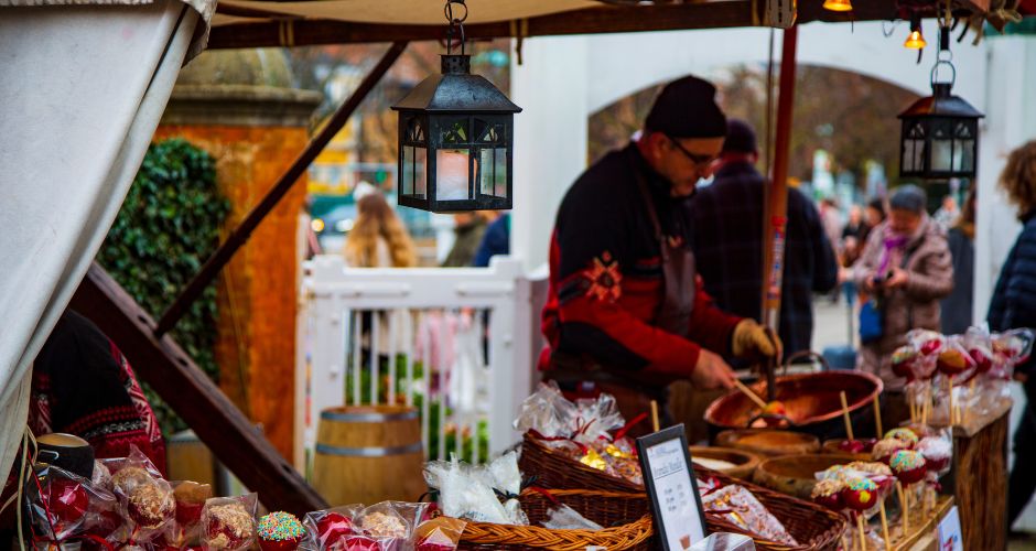 Caramelized apples at a Christmas market in Copenhagen. Photo by Visit Copenhagen