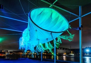 Art installation 'The Weather Report' at Copenhagen Light Festival. Photo: Christoffer Askman.