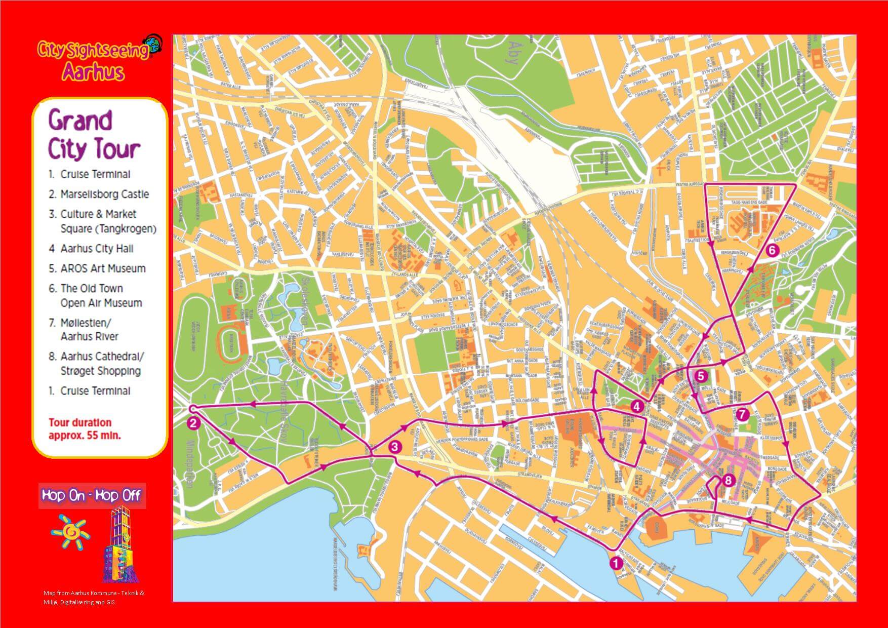 tourist map of aarhus