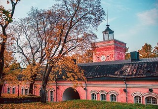 The Jetty Barracks of Suomenlinna Sea Fortress in autumn