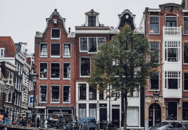 Houses along Amsterdam canal