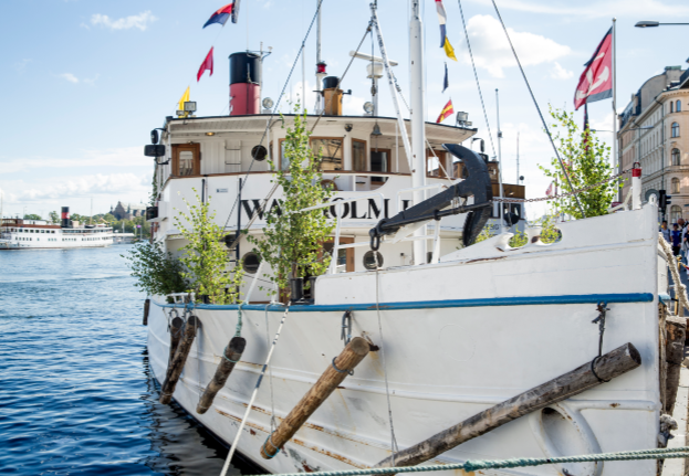 Archipleago boat prepared for a wedding