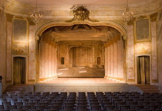 Rococo-style lounge at Confidencen – Sweden’s oldest theatre, located in the Ulriksdal Palace grounds.