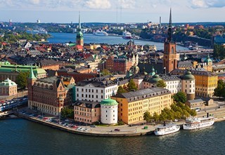 View of Stockholm with Riddarholmen, Old Town and Stadsgården
