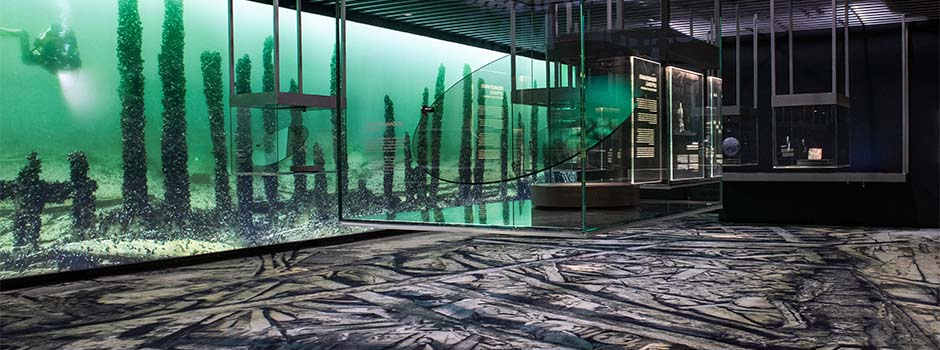 The exhibition "Resande man" (Travelling Man) at Vrak – Museum of Wrecks