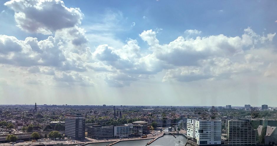Amsterdam panorama view from A’DAM LOOKOUT tower.